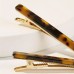 Roompyramid Bobby pins Elegant 5pcs Tortoiseshell Hair Clip Set - Vintage Leopard Print, Rectangular Barrettes for Women and Girls, Hairpin, Casual