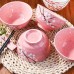 Petrain Bowls 4pcs Ceramic Rice Bowls, Style Hand-painted Floral Plum Bowls For Dessert Snack Cereal Soup And Rice, Kitchen