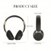 Amblecat Headphones Foldable Wireless Headset with Condenser Mic, Noise-Canceling Voice Call Push Button Volume Control, Lightweight Plastic Earphones for Travel, Work, Gaming, Compatible 