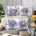 Jellycoco Cushions The flower theme cleverly incorporates roses, lavender and other elements, and the color is mainly purple. The material is made of soft and comfortable fabric with delicate touch 4pcs