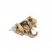 Hotsea Brooches for clothing Elegant Vintage Golden Elephant Head Brooch Pin with Rhinestone Accents - UV Coated Alloy, Ideal for Parties & Banquets - Charming Birthday Gift for Women, Elephant Decor