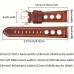 Chicstar Watch straps Cowhide Genuine Faux Leather Watch Strap Oil Wax Fashion Band with Pin Buckle Durable Replacement Strap Accessory