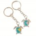 Chicstar Key rings Turtle Pendant Keychain, Birthstone Turtle Keychain Jewelry Car Wallet Charm Handbag Backpack Pendant Accessories 2pcs