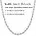 Koala bear Necklaces Unisex Fashion Silvery Plated 4mm Twisted Rope Chain Necklace, Copper Core, Hypoallergenic, Party Style Jewelry, for Christmas and Valentine'S Day Gift