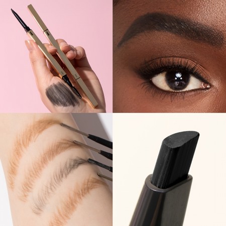 Koalafairy Eyebrow pencils 4-Pack Dual-Ended Eyebrow Pencil Set with Brush - Waterproof, Long-Lasting, Easy Glide for Natural Look - Beginner Friendly, All Skin Types, Khaki/Black/Brown Shades