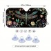 Clawstar Automotive windshield shade screens 57" x 27.5" Foldable Sunshade with UV Protection and Dragonfly and Flowers Print