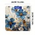 Wild snake Scales Floral Digital Bathroom Scale with Temperature Display – High Precision LCD Sensor, AAA Battery Operated, Decorative Blue and Golden Design, Ideal for Home Decor, Bathroom Decor And Accessories