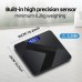 Light tree Scales Black Smart Home Scale with Large Display - High Precision, Weighs Up to 212.28 KG, Modern Geometric Design, Battery-Operated (AAA) - Ideal for Bathroom Decor & Function