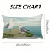 Barleyear Pillows Coastal Seagull Decorative Linen Throw Pillow , 2-Pack - Nautical Bird Design for Sofa and Home Decor, Comfort