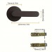 HISHARK Door handles of metal 4 Pack Metal Passage Door Lever Set - Interior Keyless Round Non-Locking Handles for Hallway and Closet