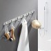 SUNDEER Towel Metal Wall Mounted 6-Pack Contemporary Stainless Steel Wall Hooks - Heavy-Duty, Rust-Resistant, Easy Install, Space-Saving Storage Rack for Kitchen, Bathroom, Closet Organization, Utility Hooks