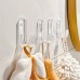 TOPRINCE Towel Metal Wall Mounted 3pcs Acrylic Transparent Hooks - Easy Install, No-Drill Adhesive Wall Hangers for Dorms & Home Decor