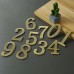 Suntree Metal house numbers 6.99cm 0-9 Bronze Color Metal Self Adhesive Mailbox Numbers,, Door Address Numbers Stickers For Apartment, House, Room, Office, Cars, Trucks, Bronze Plating Process Number Sign