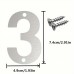TOPRINCE Metal house numbers Modern Stainless Steel House Numbers 0-9, Brushed Finish with Installation Screws - Ideal for Garden, Mailbox, Apartment, Hotel & Office Address Signs