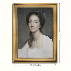 Zooearth Picture Frames Elegance Golden Frame Canvas Wall Art - Vintage-Inspired Framed Print for Home Decor - Decorative Artwork for Living Room - Timeless Wall Decoration - 29.97cm x 39.88cm Canvas Poster in Ornate Frame