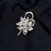 Prettygulf Brooches for clothing Rhinestone Imitation Pearl Decor Silvery Flower Bouquet Brooch Shawl Pin For Women Suit Accessories