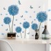 Axwhale Wall stickers 1 Set of Vibrant Blue Dandelion Wall Stickers - Perfect for Living Room & Bedroom Decor!