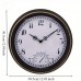 Avowaland Clocks Retro Non-Ticking Battery Operated Wall Clock with for Patio and Garden