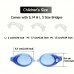 Colorearth Swim goggles Kids Sports Swim, Full Rim Oval PC Frame with Polycarbonate Lens, Non-Prescription, with Anti-Fog Cloth and Storage Case for Ages 3-14