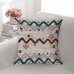 Aospenice Cushions Set of 2 Woven Decorative Throw Pillow Covers with Inserts Casual Style Polyester Geometric Wave Pattern, Digital Print Soft Square Cushions for Home Decor