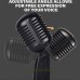 Heartiger Microphones Classic Retro Dynamic Vocal Microphone - Black, Aluminum Alloy, 6.35mm Jack, Ideal for Karaoke & Recording, Vibrant Music-Themed Wall Art Background, Used for Karaoke Singing, Retro Style