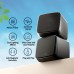Pyramideer Wireless speakers Computer Speakers, Mini Speaker with Cool Lights and Stereo Sound 6W USB Powered 3.5 mm AUX-in Portable Speaker for Computer, Laptop, Notebook, Desktop (Black) 2pcs