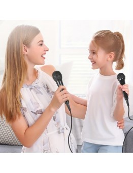 Bigbarle Microphones Wired Dynamic Microphone Pull Box Audio Karaoke Singing KTV Singing Performance Wired Handheld Microphone Mixing Console Power Amplifier Dynamic 6.5mm Plug Microphone Multi-purpose Conference Eid Al-Adha Mubarak