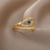 Mytheart Jewelry rings Copper Ring, Inlaid Synthetic Zircon Eye Open Ring For Men Women, Devil's Eye Ring, Fashion Trendy Versatile Finger Ring