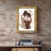 Lifehoney Picture Frames Vintage Golden Frame Jesus embraces a believer For Living Room Home Walls Decoration With 29.97cm x 39.88cm