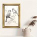 Roomagic Picture Frames Elegant Vintage-Inspired Golden Frame Canvas Art Print, Animal-Themed Wall Decor for Living Room, 29.97cm x 39.88cm Framed Drawing