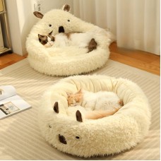 Lifehoney Pet cushions Cozy Plush Pet for Small to Extra-Small Dogs - Warm, Round Donut with Soft Padding