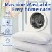 Ticking Pillows uper Soft Polyester Fiber Filling, Suitable for Side and Back Sleeping, Machine Washable, Contemporary Style, No Embellishments, All Seasons, Versatile Use 2pcs