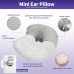 Superone Pillows Adjustable Fill Ear Pillow with Removable Washable Cover for Side Sleepers and Ear Care, Machine Washable, Portable Ear Protection Accessory