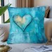 Jellyhare Cushions Golden Heart Throw Pillow , 45.72x45.72 cm, Double-Sided Print, Short Plush Polyester with Zip Closure - Ideal for Bedroom, Office, Car, and Farmhouse Decor, Car Accessory