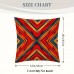 FANTASY FUTURE Cushions Vintage Mayan Rustic Seamless Stripes Throw Pillow , 45.72x45.72 cm, Double-Sided Print, Short Plush, Zipper Closure, Machine Washable, Woven Polyester, Decorative for Home, Office, 