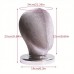 Jellyhare Hat stands Freestanding 25cm Canvas Block Head, Stable Wig Display Stand, Gray Velvet Base, for Headwear and Hat Showcasing