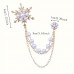 Giftoday Brooches for clothing A Fashionable And Elegant Snowflake Chain Brooch Coat Sweater for Women'S Daily Party Banquet Birthday Gift