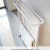 Okpanda Towel racks White Lacquered Iron Art Floor Standing Towel Rack with Bracket Shelf for Bathroom Storage Organizer, No Power or Battery Required