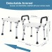 Anglecity Shower seats  Adjustable Height Shower Chair with Armrests - Sturdy Bath Stool for Seniors, Pregnant Women, Disabled - Tool-Free Assembly, Non-Slip Foot Pads, Maximum Load 150Kg, Comfortable Seating for Safe Bathing