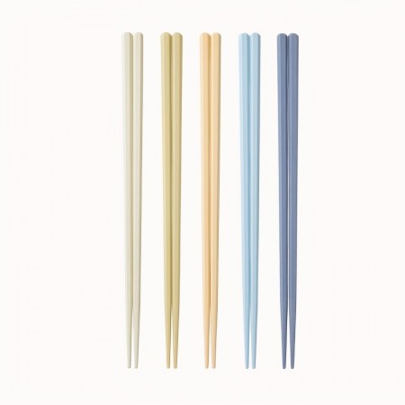 Technologybaby Chopsticks Stylish 5 Pairs of Steel Chopsticks for Home Use, Anti-Slip and Mold-Resistant, Simple and Elegant, Unique Design for Family, chopsticks dishwasher safereusable chopsticks, Dining