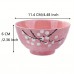 Petrain Bowls 4pcs Ceramic Rice Bowls, Style Hand-painted Floral Plum Bowls For Dessert Snack Cereal Soup And Rice, Kitchen