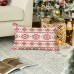 Lifebeliever Pillows Festive Red and White Vintage Symmetrical Pattern Throw Pillows - Perfect for Home Decor, Room Decor, and Holiday Celebrations 2pcs