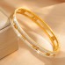 Todayelf Bracelets Allure Elegant Roman Numeral Bangle with Sparkling Rhinestones - Perfect for Casual Attire & Gifting