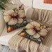 Arrow king Cushions Floral Butterfly Design Double-Sided Short Plush Pillows, Contemporary Style, Polyester Cushion , Machine Washable, Zipper Closure, for Sofa, Living Room, Outdoor Decor 2pcs