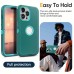 coral fish Cell phone cases Protective Case Compatible With For iPhone 13 Pro Max Heavy Duty Shockproof Rugged 3-Layers Phone Cover Navy Green
