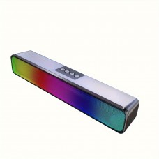 Squirrel cat Wireless speakers HiFi Stereo Wireless Bar Speaker with RGB Lights, USB Rechargeable Wireless Speakers for PCs, Desktop Audio System with Push Button Controls, Built-in Active Subwoofer for Home Office and Gaming, Fashion Wireless speaker