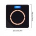 Cloud Pomelo Scales Sleek Black & Rose Golden Digital Body Scale with Tempered Glass - Battery-Powered, Modern Square Design for Home Health Monitoring, No Batteries Included