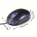 catdove Computer mouse Ergonomic Black Mini Optical Wired Mouse with LED Lighting - USB 2.0 Compatible, High Precision for Gaming & Office Use