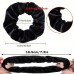 Superchoiece Hair ties 12pcs Set Black Korean Velvet Fabric Hair Ring Simple Large Intestine Ring Head Rope Thick Hair Rope Women's High Elastic Hair Tie Rubber Band Headwear