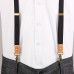 Parkelf Fastenings for suspenders Adjustable Elastic Men's Suspenders Clips On Braces, Perfect For Both Casual&Formal, Suspender Wedding Suspenders for Groom Groomsmen Trouser Hanging Pants Clip